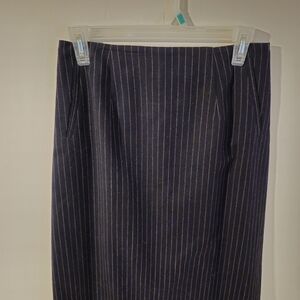 Harve Benard Black Pinstripe Pencil Skirt